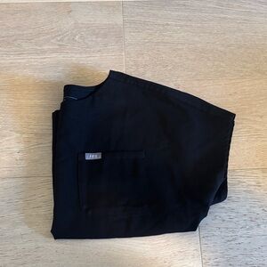 FIGS Black Scrub Top Tunic XS